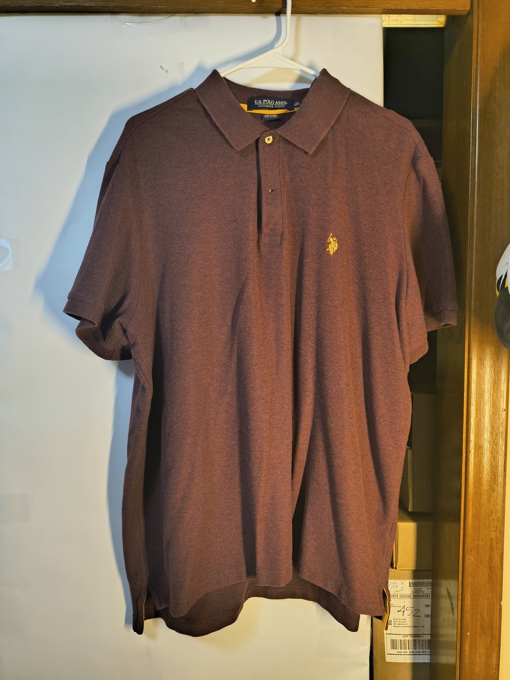 U.S. Polo Assn. Men's Short Sleeve Polo Shirt - Burgundy